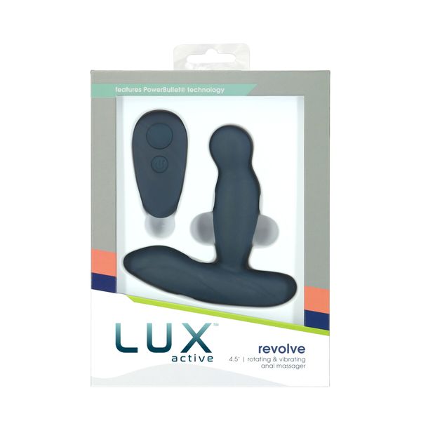 Lux Active Revolve Prostate Massager with Rotation and Vibration, Remote Control