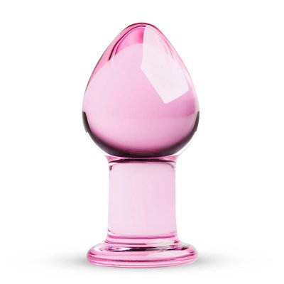 Pink glass anal plug Gildo Pink Glass Buttplug No. 27