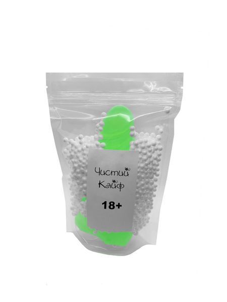 Мило у формі пеніса Чистий Кайф Green size M, крафтове мило-член, натуральне SO2641 фото
