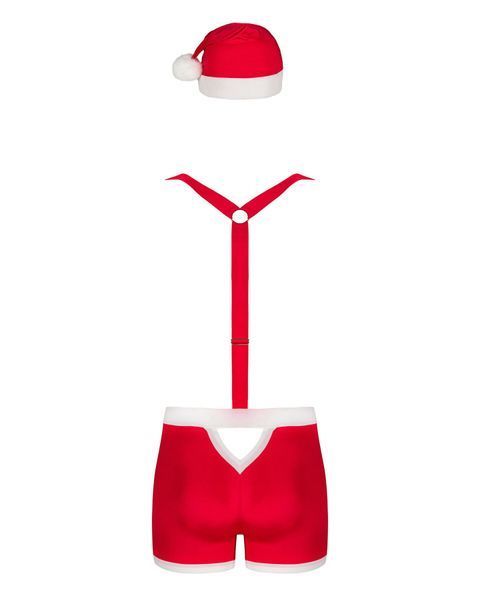 Men's erotic Santa Claus costume Obsessive Mr. Claus 2XL/3XL, boxers with suspenders, hat with