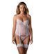 Корсет Obsessive Alissium corset&thong, XS/S, гибкие косточки, открытая спина, стринги в комплекте SX0600 фото 1