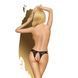 Трусики-тонг Penthouse Naughty Valentine M/L Black, мереживо, відкритий доступ до інтимних зон SO6499 фото 2