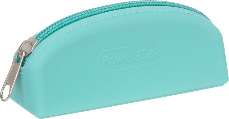 PowerBullet Silicone Storage Zippered Bag Teal sex toy storage bag