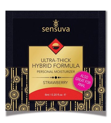 Sensuva Ultra-Thick Hybrid Formula Strawberry (6ml) lubricant sample