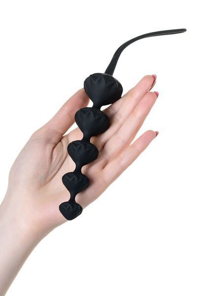 Satisfyer Beads Black Silicone Anal Bead Set, Max. Diameter 3.3cm and 3.5cm, Black
