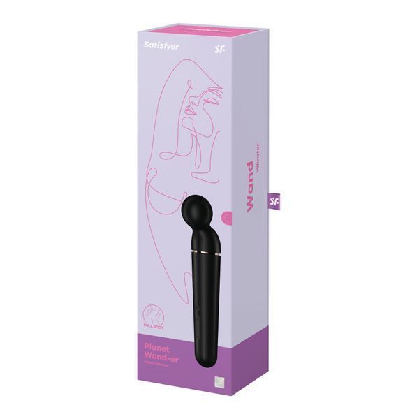 Вібромасажер Satisfyer Planet Wand-er Black/Rosegold, дуже потужний, бездротовий SO8782 фото