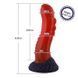 Dildo for sex machines Hismith 8.35&Prime; Curved Silicone Dildo Red Monster Series, KlicLok system