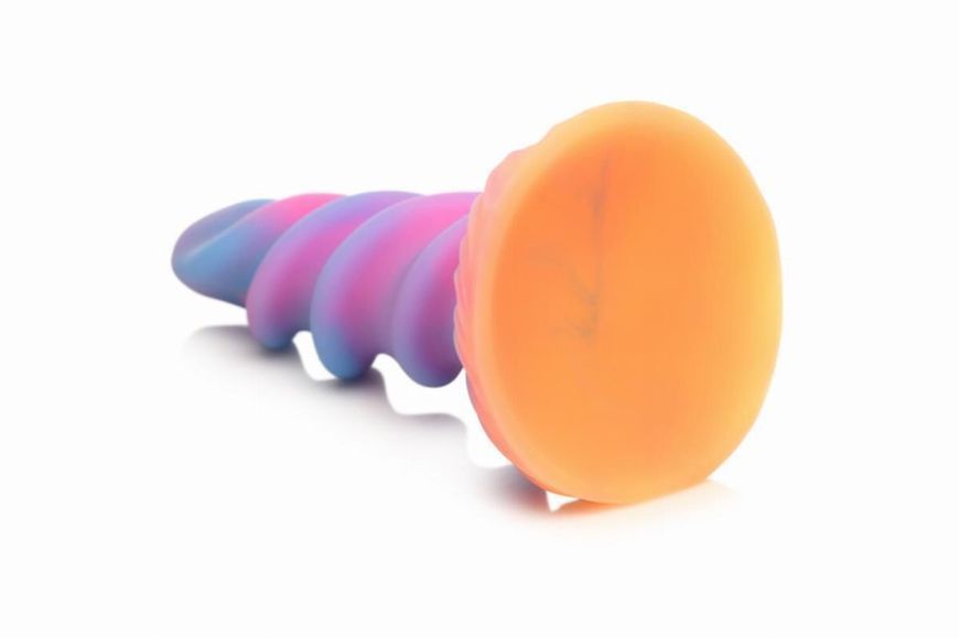 Фентезійний фалоімітатор Creature Cocks Glow-in-the-Dark Unicorn Dildo, світиться в темряві, 20,6 см SX2205 фото