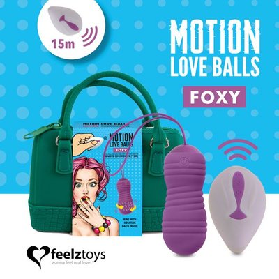 Vaginal beads with pearl massage FeelzToys Motion Love Balls Foxy with remote control, 7 modes