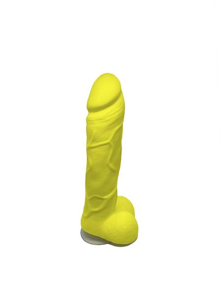 Craft soap-dildo with suction cup Pure Pleasure Yellow size L, natural