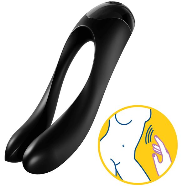 Finger vibrator Satisfyer Candy Cane Black