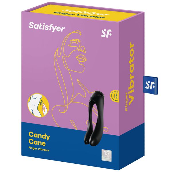 Finger vibrator Satisfyer Candy Cane Black