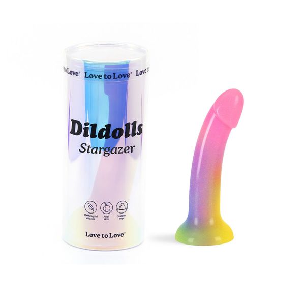 Dildo with gradient and glitter Love To Love Dildolls — Stargazer, ultra-soft