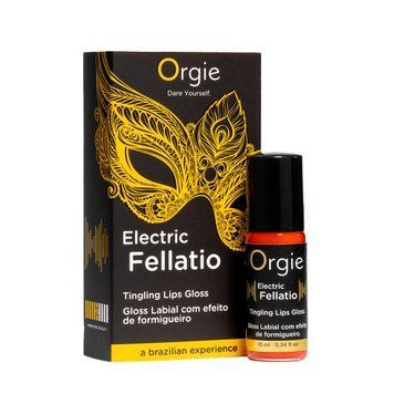 Блеск для губ с эффектом вибрации Orgie Electric Fellatio Lips Gloss, 10 мл, вкус фруктового ассорти SX1548 фото