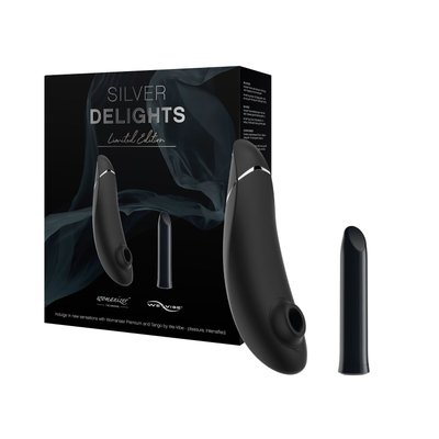 Silver Delights Collection Premium Gift Set: Womanizer Premium and We-Vibe Tango