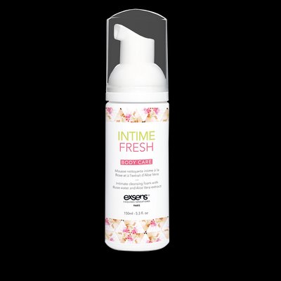 EXSENS Intime Fresh Intimate Hygiene Foam 150ml, rose extract and aloe vera, natural