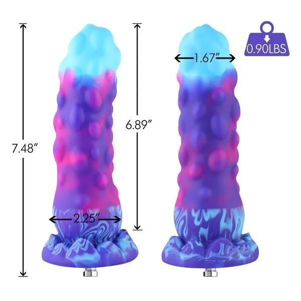 Фалоімітатор для секс-машин Hismith 7.48&Prime; Silicone Dildo HSA138 Monster Series, система KlicLok SO9968 фото