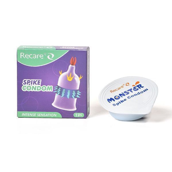 Насадка на член Recare Spike Condom Purple (презерватив с усиками и рядами шипов) SX3348 фото