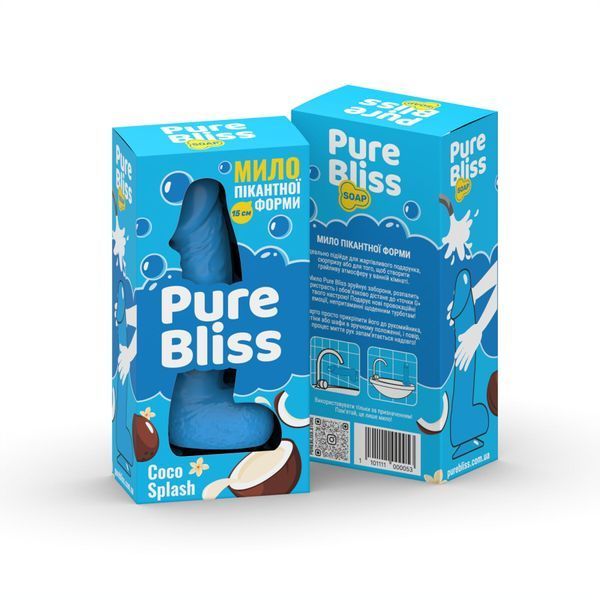Ароматне мило пікантної форми Pure Bliss Blue Coco Splash (Кокосове молоко) 15 см SX3025 фото