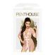 Penthouse Midnight Mirage Rose S/L Sheer Nightgown and Mini Thong Set, Pink