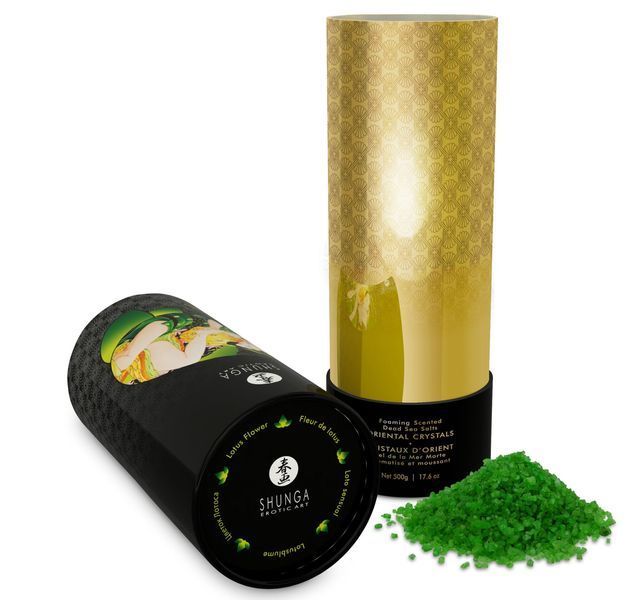 Shunga Oriental Crystals Bath Salts ORGANIC - Lotus Flower (500g) Dead Sea Salt