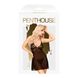 Mesh mini dress with lace bra and strings Penthouse - Bedtime Story Black M/L