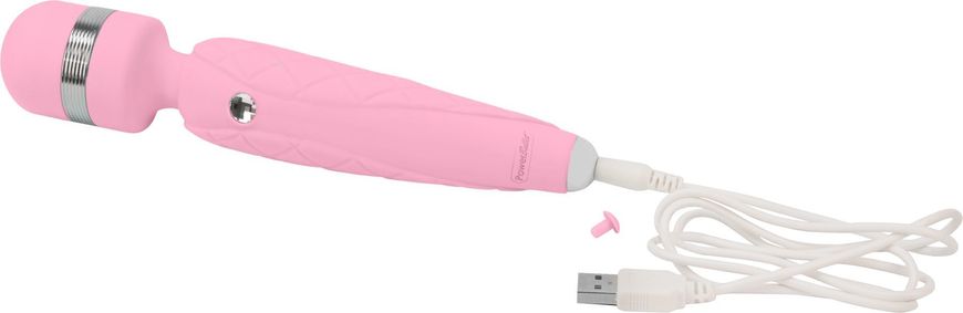 Luxurious PILLOW TALK Massager - Cheeky Pink with Swarovski crystal, smooth power increase