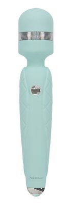 Luxurious PILLOW TALK Massager - Cheeky Teal with Swarovski crystal, smooth power increase