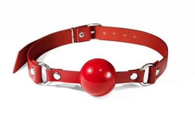 Feral Feelings Silicone Ball Gag Red/Red, red strap, red ball