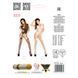 Passion BS019 white bodystocking, jumpsuit, imitation stockings and belt, White