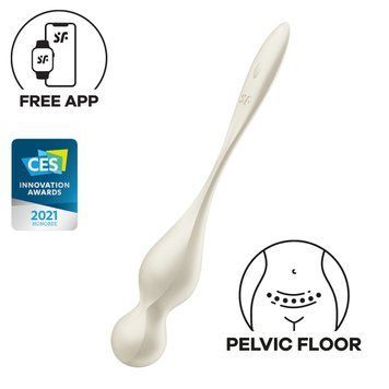 Вагинальные смарт-шарики с вибрацией Satisfyer Love Birds 1 Connect App White, 78 г SX0569 фото