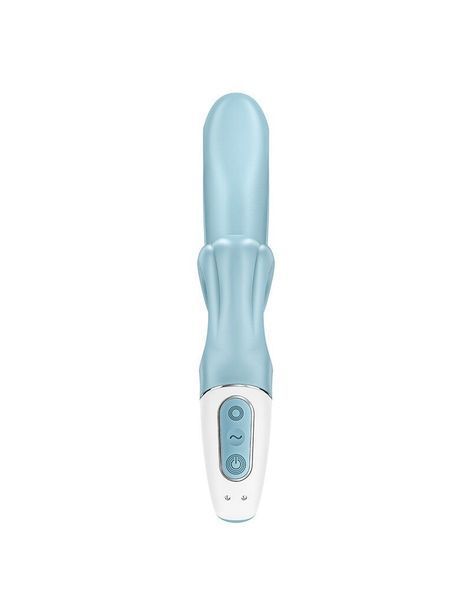 Вібратор-кролик Satisfyer Love Me Blue, гнучкий, відросток з потрійним кінчиком SO7779 фото