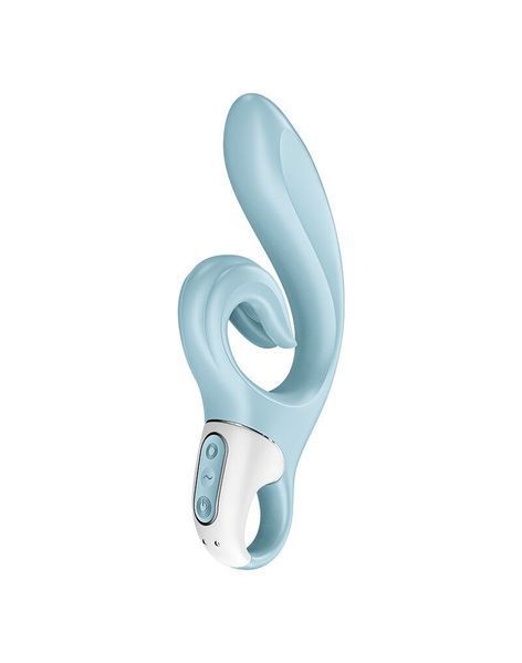 Вібратор-кролик Satisfyer Love Me Blue, гнучкий, відросток з потрійним кінчиком SO7779 фото