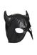 Master Series Dungeon Demon Bondage Mask with Horns Black