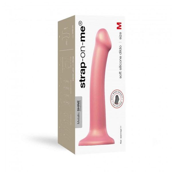 Strapon attachment Strap-On-Me Mono Density Dildo Rose M, diameter 3.3cm, single-layer silicone, flexible