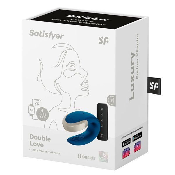 Satisfyer Double Love Smart Vibrator for Couples (Blue)