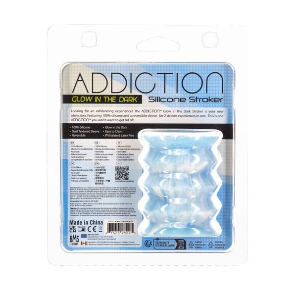 ADDICTION Silicone Reversible Stroker &ndash; Glow in the Dark