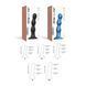 Strap-On-Me Dildo Plug Balls Blue Metallic XXL