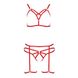 Комплект білизни Passion Exclusive MAGALI SET OpenBra L/XL, red, стрепи, ліф, трусики і пояс PS23801 фото 4