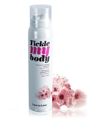 Love To Love TICKLE MY BODY Cherry Blossom Massage Foam (150ml), moisturizing