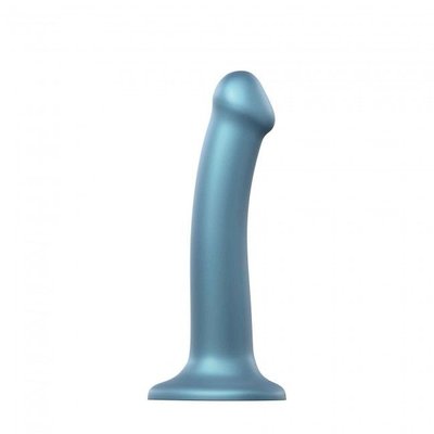 Strapon attachment Strap-On-Me Mono Density Dildo Blue M, diameter 3.3cm, single-layer silicone, flexible