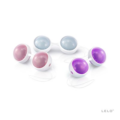 LELO Beads Plus Vaginal Training Set, diameter 3.5 cm, adjustable weights, 2x28g, 2x37g, and 2x60g