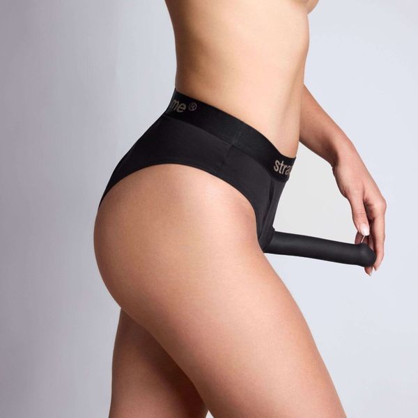 Трусики с фиксацией дилдо Strap-On-Me Harness Lingerie Idole - XL - Black SX3518 фото