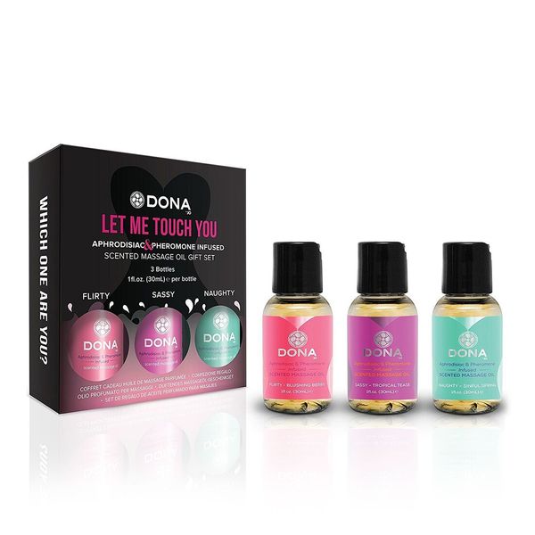 DONA LET ME TOUCH YOU Massage Oil Set with Aphrodisiacs and Pheromones