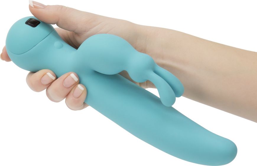 Rabbit vibrator with touch control and rotation Touch by SWAN - Duo Teal, deep vibration