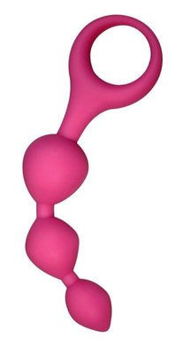 Alive Triball Pink Silicone Anal Beads, max. diameter 2 cm