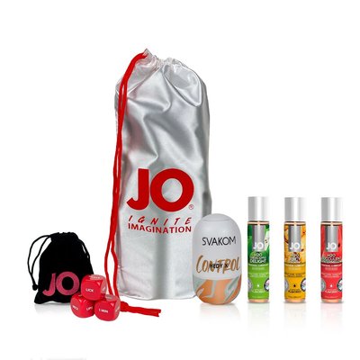 "Juicy Fruit" Set: 3 flavored lubricants System JO, Svakom egg masturbator, System JO cubes