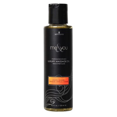 Massage oil Sensuva Me&You Lemon, Ginger, Orange, Vanilla & Sugar (125 ml) with pheromones