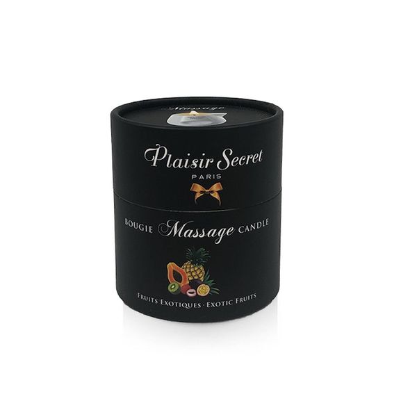 Plaisirs Secrets Pineapple Mango massage candle (80 ml) gift set, ceramic jar