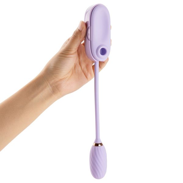 Purple Louis Vibrate Clitoral Vacuum Stimulator with Vibrating Egg by Otouch, in Case